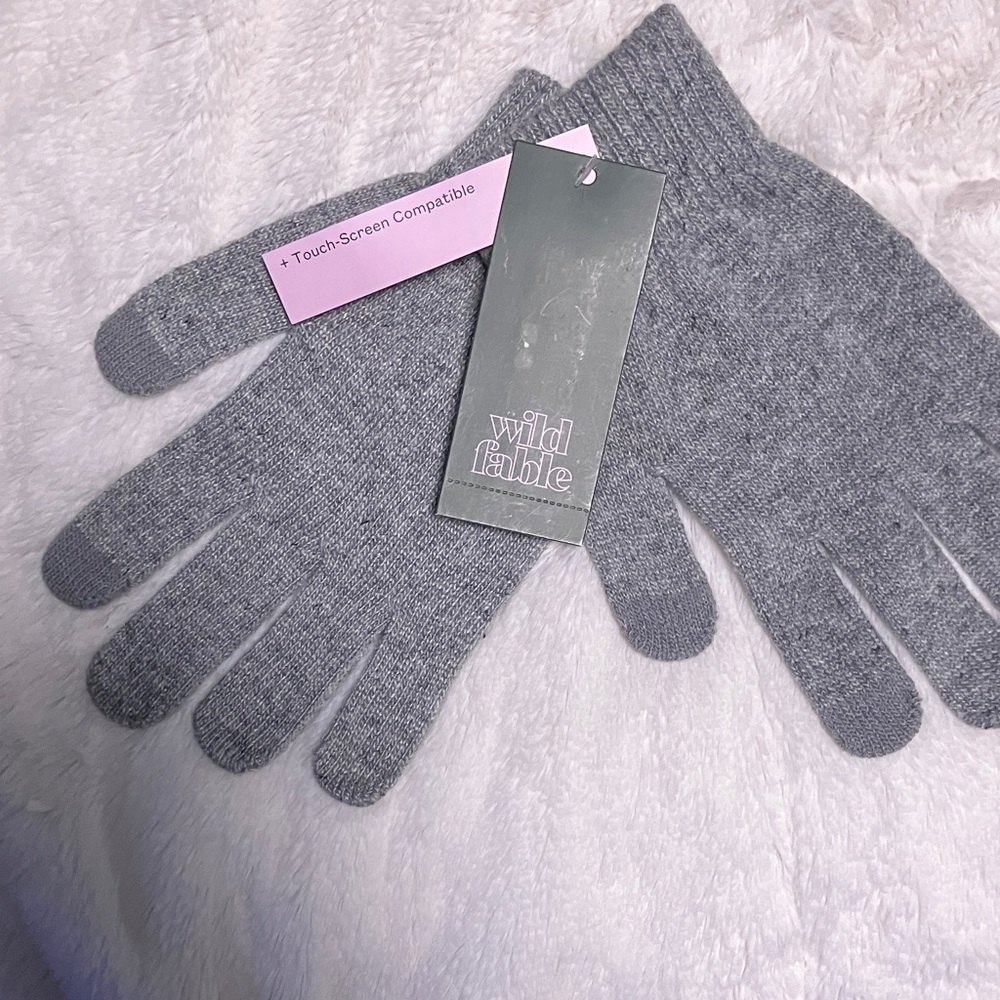 Wild Fable Light Gray Knit Gloves